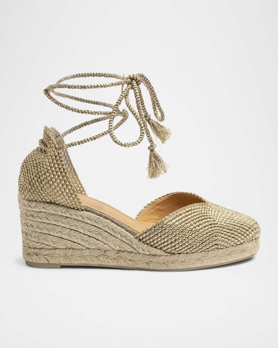 Cora Woven Ankle-Tie Espadrilles